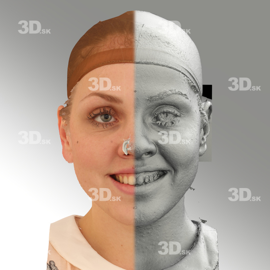 Head Woman White 3D Scans