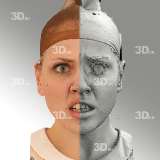 Head Woman White 3D Scans