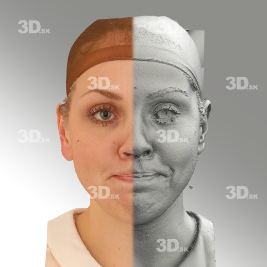 Head Woman White 3D Scans