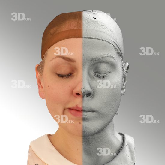 Head Woman White 3D Scans