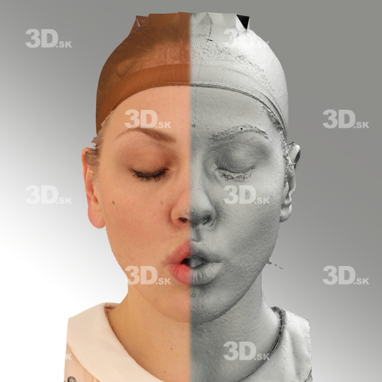 Head Woman White 3D Scans