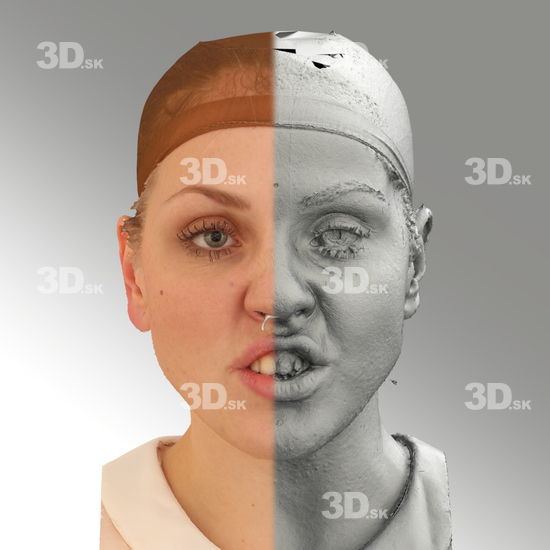 Head Woman White 3D Scans