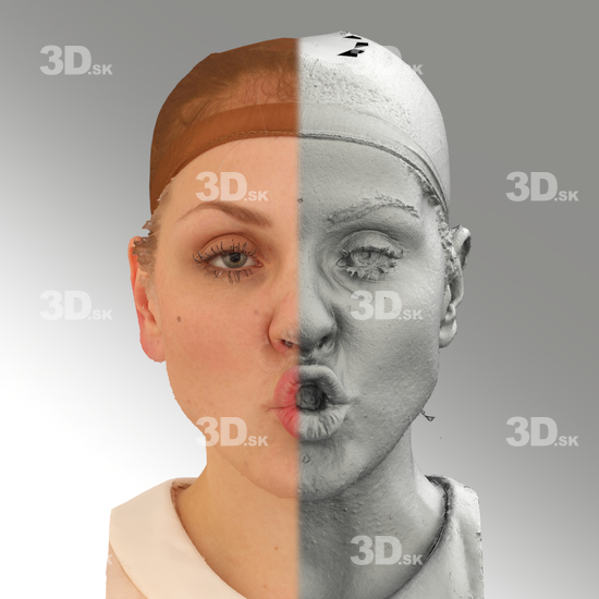 Head Woman White 3D Scans