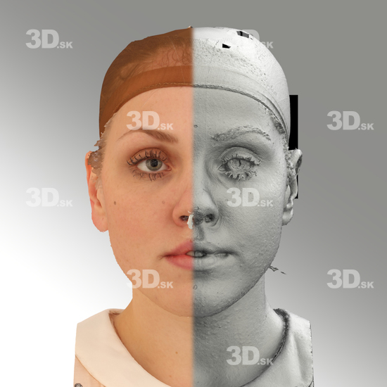 Head Woman White 3D Scans