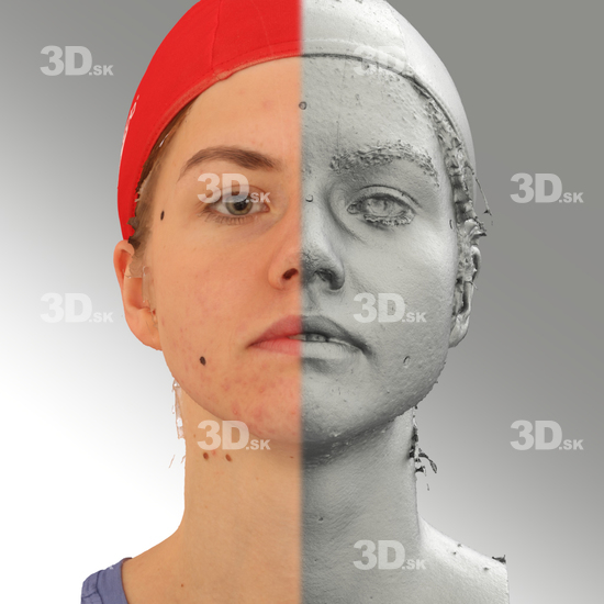 Head Woman White 3D Scans