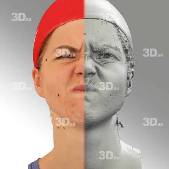 Head Woman White 3D Scans