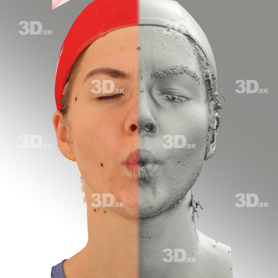 Head Woman White 3D Scans