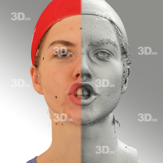 Head Woman White 3D Scans