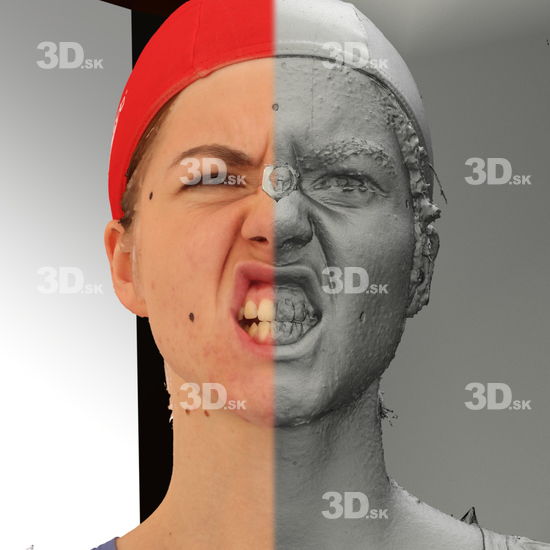 Head Woman White 3D Scans