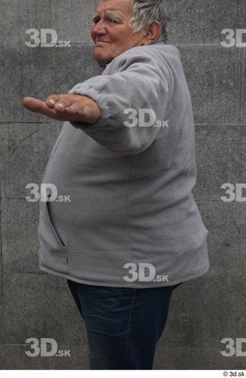 Upper Body Man White Casual Overweight Street photo references