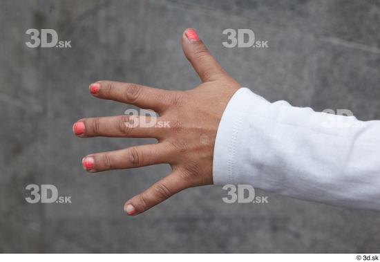 Hand Woman White Casual Average Street photo references