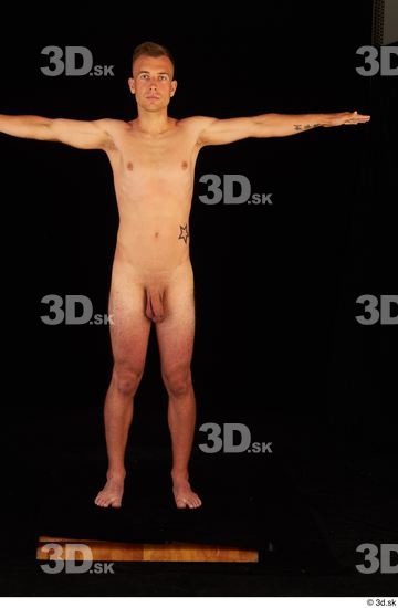 Whole Body Man T poses White Nude Slim