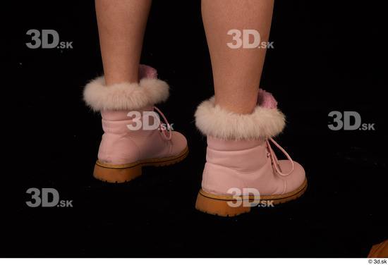Foot Woman White Shoes Slim Studio photo references