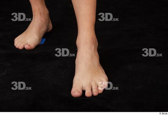 Foot Woman White Nude Slim Studio photo references