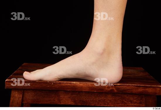 Foot Woman White Nude Slim Studio photo references