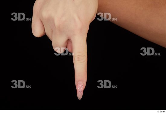 Fingers Woman White Slim Studio photo references