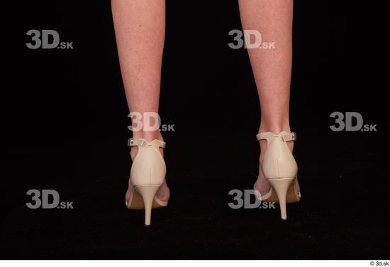 Foot Woman White Casual Slim Studio photo references