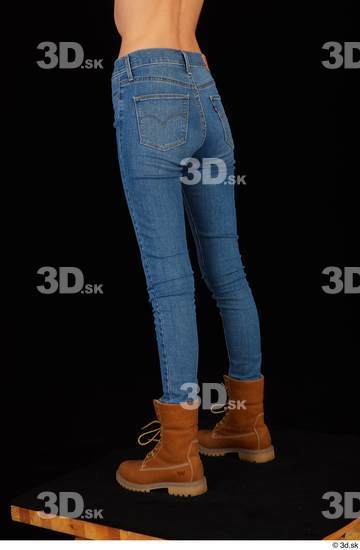 Leg Woman White Casual Shoes Jeans Slim Studio photo references