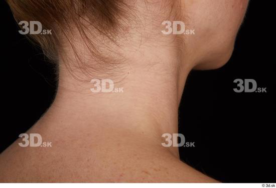 Neck Woman White Casual Slim Studio photo references