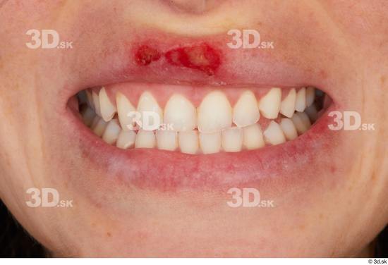 Teeth Woman White Casual Slim Studio photo references