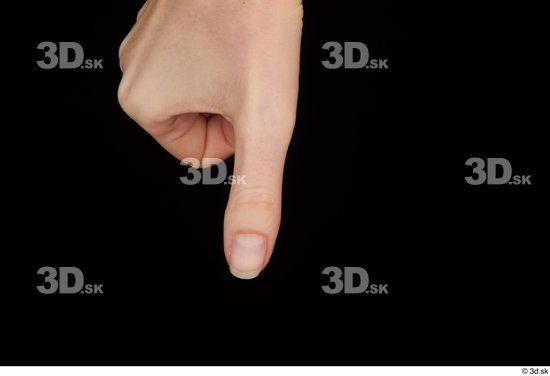 Fingers Woman White Casual Slim Studio photo references