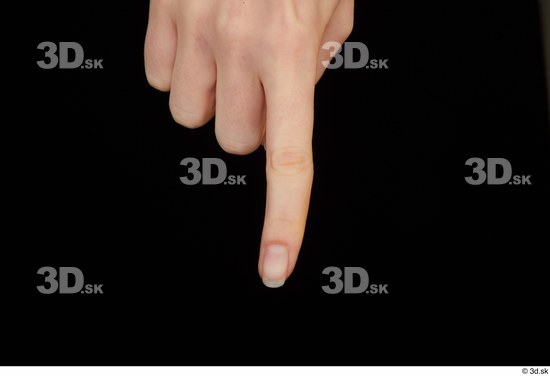 Fingers Woman White Casual Slim Studio photo references