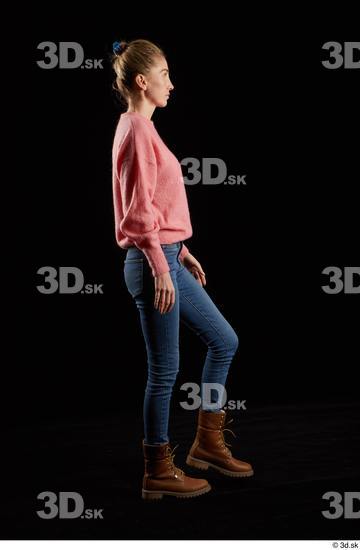 Whole Body Woman White Slim Studio photo references