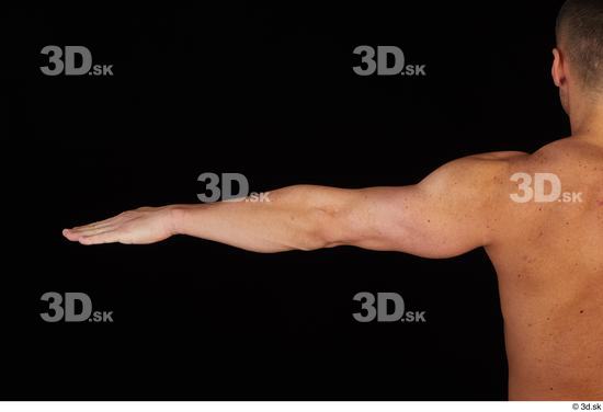 Arm Man White Nude Athletic Studio photo references