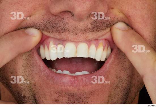 Teeth Man White Athletic Studio photo references