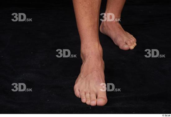 Foot Man White Nude Athletic Studio photo references