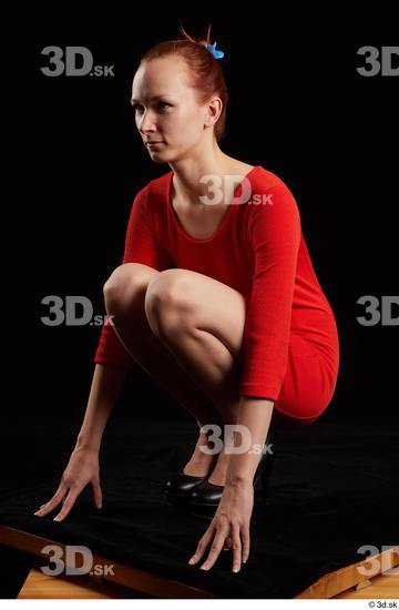 Woman White Slim Female Studio Poses