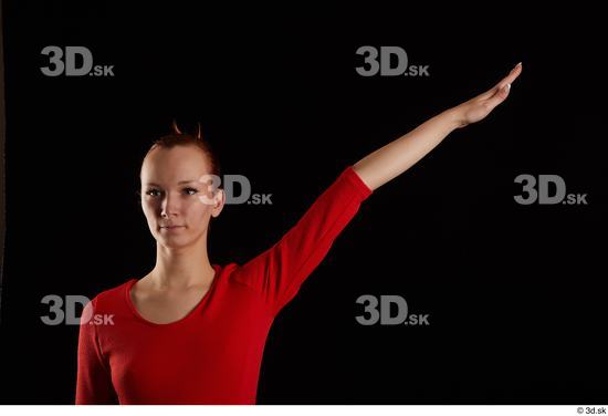 Woman White Slim Female Studio Poses