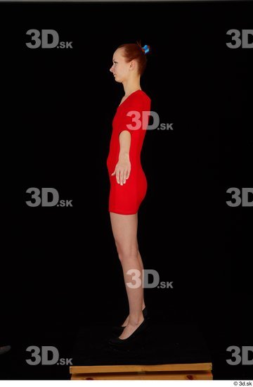 Woman White Slim Female Studio Poses