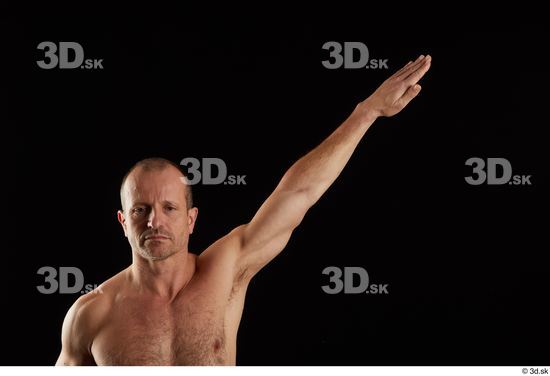 Arm Man White Nude Muscular Studio photo references