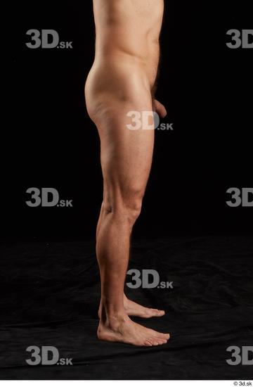 Leg Man White Nude Muscular Studio photo references