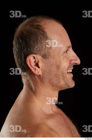 Head Man White Muscular Studio photo references