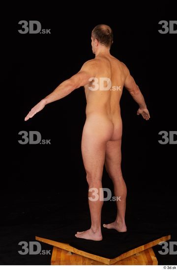 Whole Body Man White Nude Muscular Standing Studio photo references