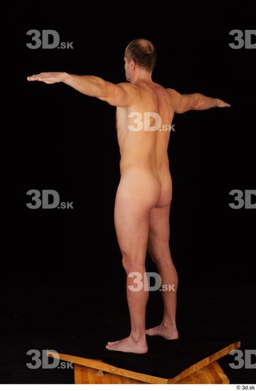 Whole Body Man White Nude Muscular Standing Studio photo references