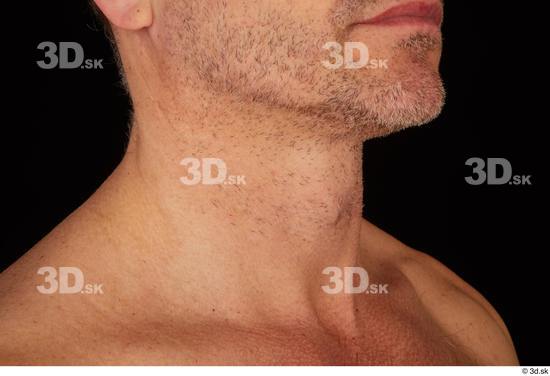 Neck Man White Muscular Studio photo references