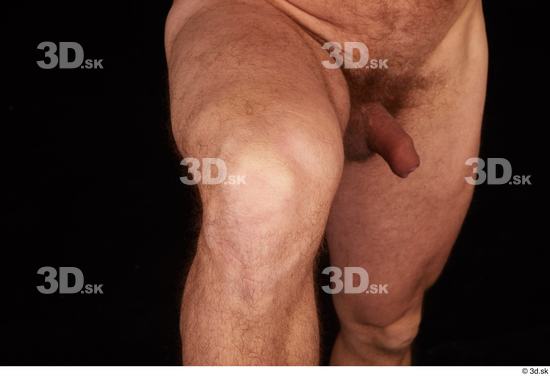 Knee Man White Nude Muscular Studio photo references