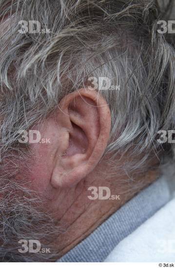 Ear Man White Overweight Street photo references