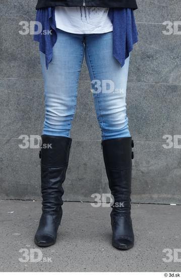 Leg Woman White Casual Slim Street photo references