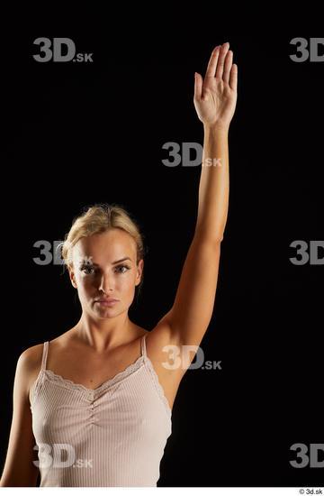 Arm Woman White Slim Studio photo references