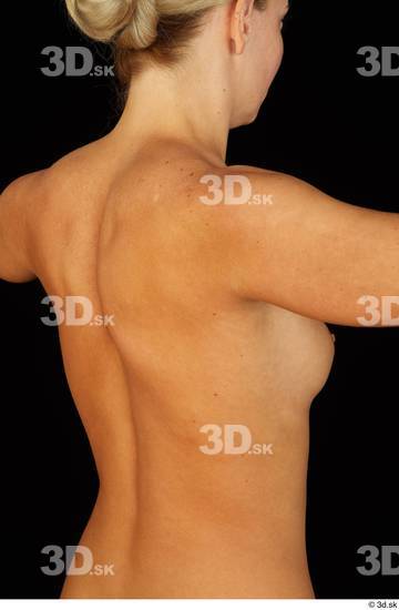 Chest Back Woman White Nude Slim Studio photo references