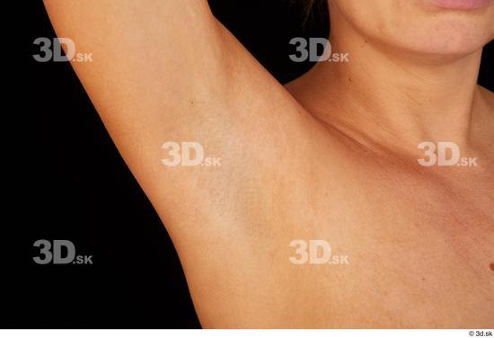 Underarm Woman White Nude Slim Studio photo references