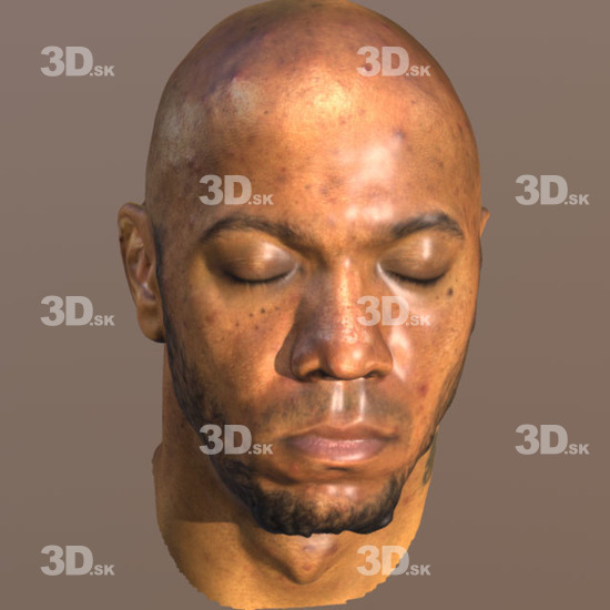 Head Man Black 3D Scans
