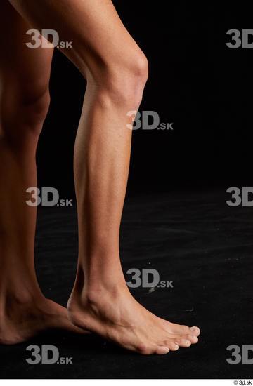 Calf Man White Nude Athletic Studio photo references