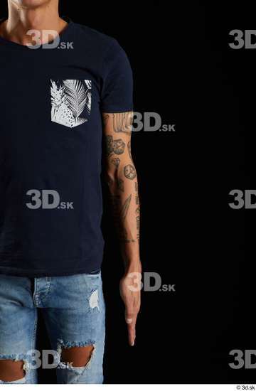 Arm Man White Shirt Athletic Studio photo references