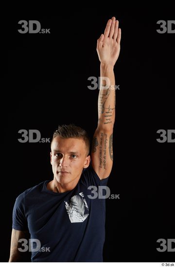 Arm Man White Shirt Athletic Studio photo references