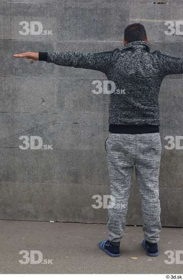 Whole Body Man T poses Casual Slim Standing Street photo references